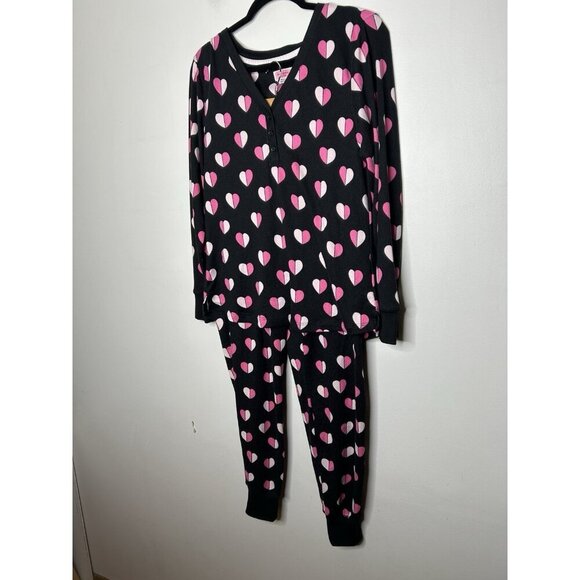 Kate Spade New York Women's 2-Pc. Heart Print Velour Pajama Set Size Small - Picture 2 of 15
